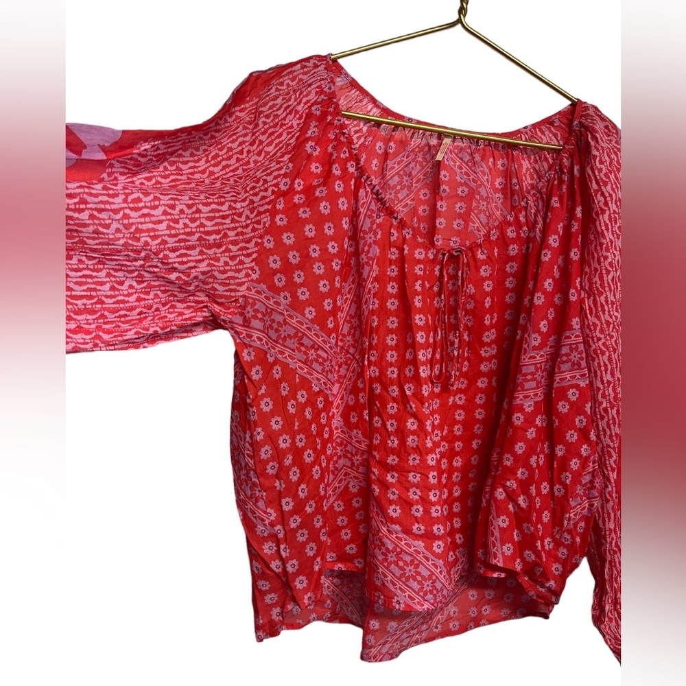 Free people tunic size S|P elastic wrist and draw front - Picture 5 of 6